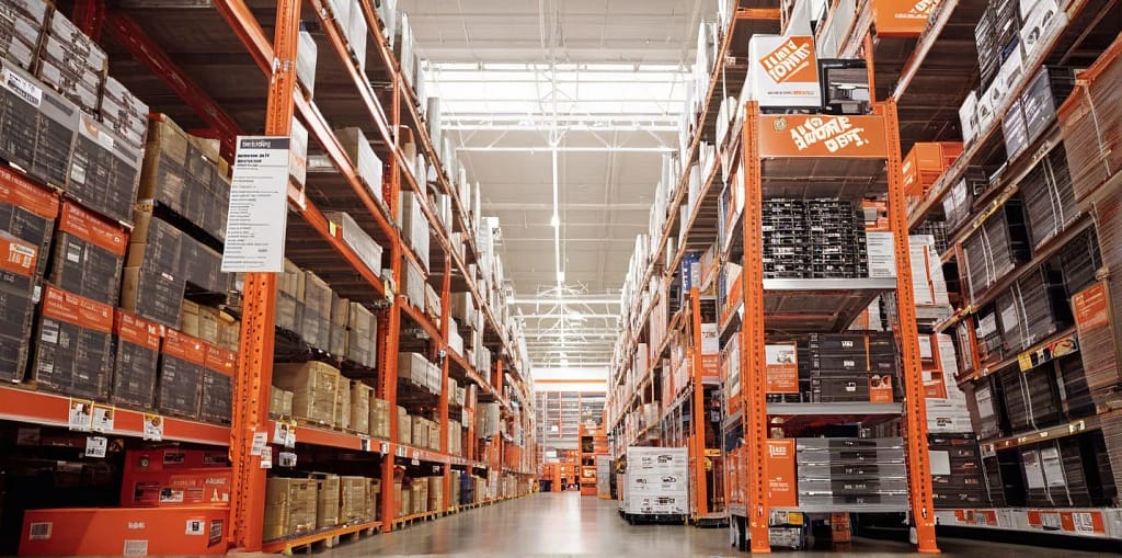 Home Depot Open Now in Sacramento – Late Hours Hardware Store Aisles of Home Depot open now in Sacramento filled with home improvement materials