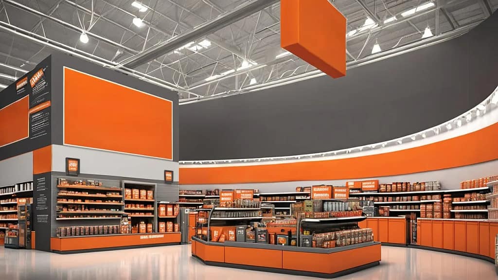 Home Depot Near Me in Austin interior view of Austin store with shelves and product displays