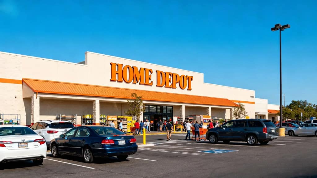 Home Depot Near Me in Fort Worth exterior view of store with cars parked in front