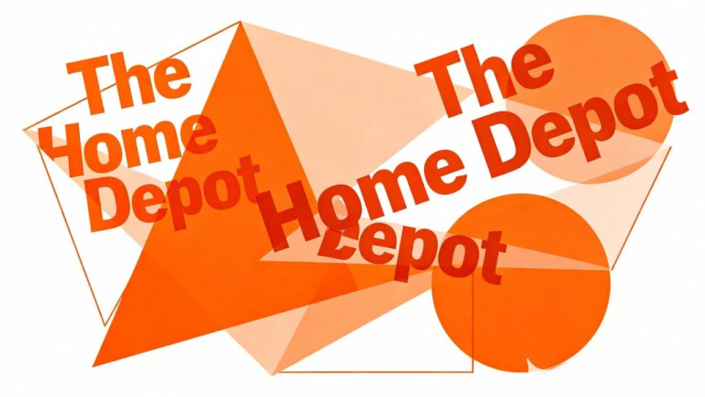 Home Depot near me in Lubbock Slide Rd abstract orange design with Home Depot logos