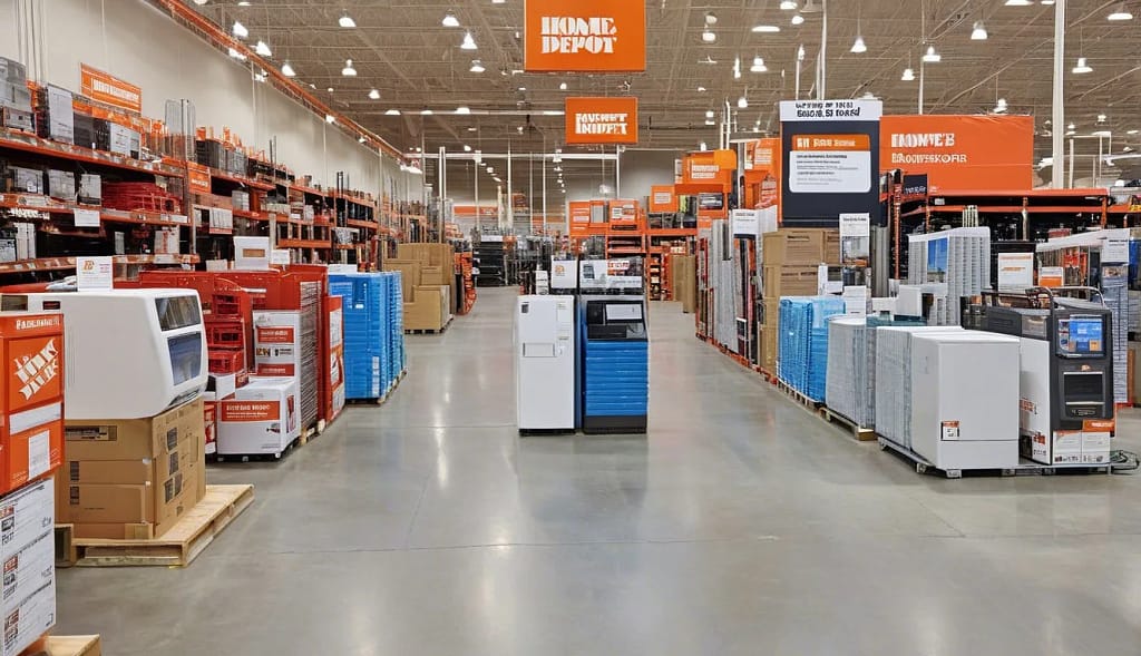 Home Depot Near Me in San Diego – Find Tools, Paint & Home Supplies Inside view of a Home Depot Near Me in San Diego showing shelves of hardware and tools