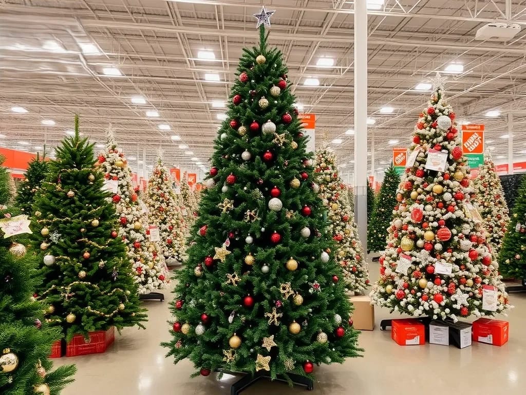 Home Depot Christmas Trees Fresh & Artificial Holiday Trees for Every Home Bright sunny park with lush green trees symbolizing freshness, nature, and festive inspiration for choosing Home Depot Christmas trees this holiday season.
